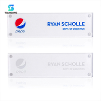 Plaque de nom de bureau personnalisée en acrylique transparent, décoration murale pour hôtel, logo, plaque de nom pour enseigne commerciale