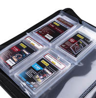 Album de rangement en cuir PU à 4 fentes avec fermeture éclair pour cartes gradées PSA CGC BGS SGC, personnalisé OEM, vente en gros