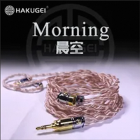 Câble d'écouteurs hybride HAKUGEI Coaxial Morning Litz plaqué argent 27AWG 19 conducteurs 0,7 mm 4,4/3,5/2,5 mm pour utilisation avec haut-parleur/microphone