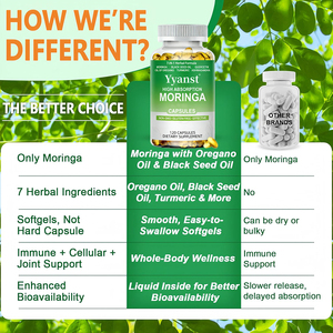 high quality Private Label Moringa softgel Boost Immunity & Providing Energy & Promote Detoxification & joint health support - Product Image 5