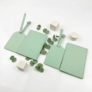 Juego de Porta Tarjetas de Visita de Cuero PU Personalizado, Funda para Pasaporte y Etiqueta para Equipaje para Maletas - Product Image 3