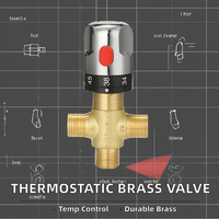 Robinet mélangeur thermostatique de sécurité en laiton pour salle de bain, contrôle de la température, amélioration de l'habitat