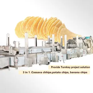 TCA full automatic steam peeling hydro cutting small scale potato chips making machine production line plant cost
