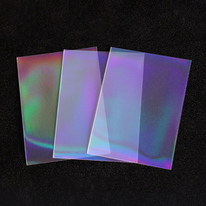 500 Stück Doppelt Klare Premium-Dicke PP Holographische Kartenhüllen mit Tiefdruck REGENBOGEN-EFFEKT HOLOGRAMM-HÜLLEN - Product Image 2