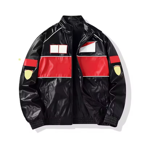 ZXPFSL Unisex High Quality <strong>F1</strong> <strong>Vintage</strong> Racing <strong>Jacket</strong> Soft Casual Thin Polyester Fiber Nylon Collar Zipper Closure Embroidery Raw - Product Image 2