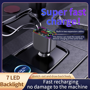 Y4 Y5 120W Bt Xe <span class=keywords><strong>Adapter</strong></span> Có Thể Thu Vào Sạc Cáp Xe Hơi Sạc FM Transmitter Hands-Miễn Phí Gọi Thuốc Lá Nhẹ Hơn <span class=keywords><strong>Adapter</strong></span> - Product Image 2