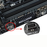 USB 3,1 del Panel frontal cabecera a USB-C tipo-C Cable de extensión hembra con montaje en Panel tornillo