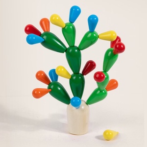 Montessori Early Education Wooden Cactus Tree Building Blocks Assembly <b>Educational</b> <b>Toy</b> for Children 4-6 Years Color Box - Product Image 6