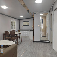 Maison conteneur de luxe en acier pliable et extensible à double aile de 40 pieds, design moderne, kit plat, trois chambres, salon, cuisine