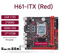 Carte mère de bureau B75 ITX neuve, chipset Intel, LGA 1155, 2e/3e génération, double DDR3, 16 Go de RAM max, M.2 pour ports NVME SATA
