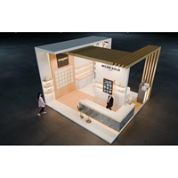 Diseño Profesional de Stand de Madera Personalizado |   Techo de celosía abierta para eventos de exposiciones en EE. UU. y Alemania