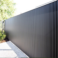 Panneau de clôture en alliage d'aluminium à persiennes horizontales, design moderne, pour jardin extérieur, sécurité, villa, cour résidentielle, 6 pieds