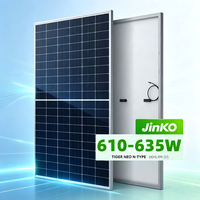 Panel Surya Jinko Tiger Neo N-type Efisiensi Tinggi JKM 66HL4M-V 610-635W Mono Facial 610W 615W 620W 630W 635W untuk Penggunaan Rumah Tangga