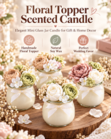 Bougie artisanale en cire de soja, mini, romantique et luxueuse, avec nœud en ruban, parfumée, pour la décoration de la maison