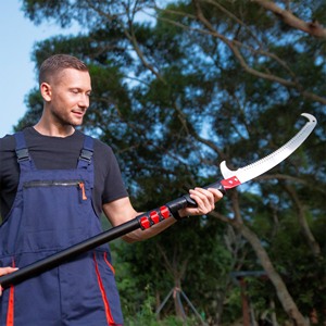Scie à élaguer télescopique manuelle de qualité industrielle, légère et moderne, pour l'élagage des arbres, avec extension télescopique, OEM - Product Image 4