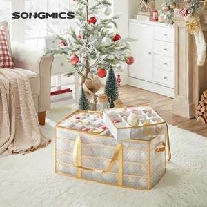 Boîte de <span class=keywords><strong>rangement</strong></span> pliable rectangulaire pour Noël avec séparateurs en plastique PP - Product Image 2