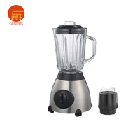 Blender de table électrique de luxe 600 W avec 6 lames, récipient en verre, vitesse variable, faible bruit et fonction smoothies