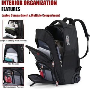 Échantillon gratuit : Sac à roulettes grande capacité pour adolescentes et sacs à dos d'écoliers - Product Image 6