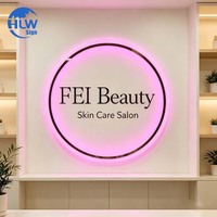Letrero LED Personalizado con Logotipo de Acrílico Cortado con Láser, Letrero con Letras Metálicas, Logotipo de Tienda, Letrero de Neón, Letrero Luminoso