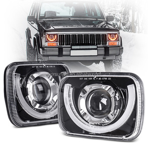 Faros Delanteros LED MorSun 5X7 para Accesorios de Jeep, Faro Delantero LED con Proyector y Halo con Certificación DOT ECE para Jeep Cherokee XJ de 1984 a 2001 - Product Image 1