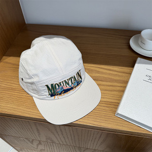 Mũ lưỡi trai bố 5 tấm, chất liệu không cấu trúc, hai màu, điều chỉnh màu sắc, thêu 3D logo tùy chỉnh OEM chất lượng cao - Product Image 6