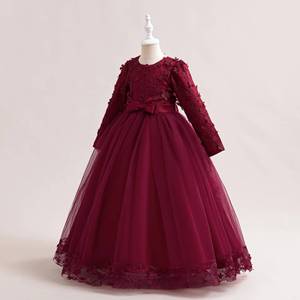 Nouvelle Robe Longue en Tulle à Manches Florales pour Enfants et Adolescentes, Style Princesse, pour Mariage, Spectacle Scénique, Concours de Beauté, Déguisement - Product Image 4