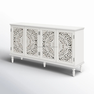 Meuble sur mesure de style américain pour salon haut de gamme en bois massif véritable armoire de porche rétro tendance - Product Image 6