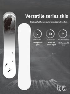 Nouvelle planche à neige Crow pour adultes, planche à neige professionnelle pour le ski, planche plate à fleurs, planche tout terrain, planche à neige en fibre de carbone - Product Image 2