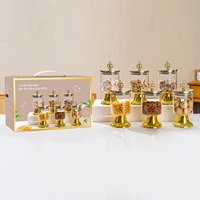 Pot en verre de rangement de luxe léger pour aliments, noix, bonbons, céréales - Scellé et pratique, cadeau promotionnel