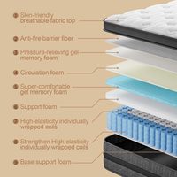 Matelas en mousse hypoallergénique de fermeté moyenne, taille personnalisée, durable, design minimaliste, tissu en coton, épaisseur 25 cm, pour la maison et l'hôtel