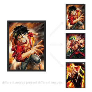En gros Personnalisé 3d flip lenticulaire affiche une pièce <span class=keywords><strong>Luffy</strong></span> Zoro Sanji anime voulait 3d anime affiches 3d affiche anime photos - Product Image 2