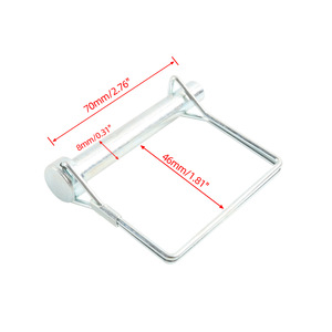 Square Spring Pin 8x70mm With Retaining Wire For <b>Cargo</b> <b>Control</b> <b>Accessories</b> Replacement Repair - Product Image 1