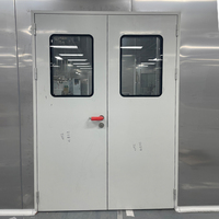 Porte battante hermétique en acier pour salle blanche, hygiénique et facile à désinfecter, pour atelier GMP, panneau sandwich