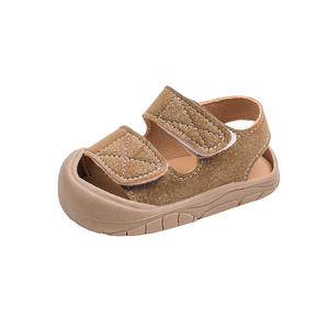 Chaussures anti-collision pour bébé, sandales à bout fermé pour fille, chaussures de plage à semelles souples pour garçon, fermeture Velcro, style coréen 1-3 - Product Image 5