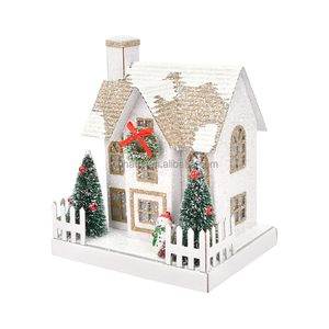 Factory Wholesale Indoor <strong>Christmas</strong> Decorations Paper <strong>Christmas</strong> <strong>Village</strong> House Lights Figurine Table Top <strong>Christmas</strong> Decorations - Product Image 6