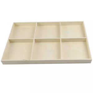 Petit artisanat en bois personnalisé, caisse en contreplaqué maison noël bijoux cadeaux emballage organisateur de stockage sans couvercle 4/6/9 grilles boîte en bois - Product Image 6