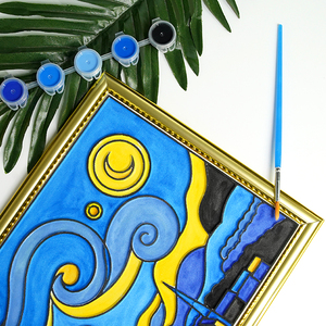 Nuovi Prodotti Creativi Kit di Pittura Acrilica su Tela di Velluto Fai-da-Te Kit di Pittura a Numeri Arte 3D in Velluto - La <span class=keywords><strong>Notte</strong></span> <span class=keywords><strong>Stellata</strong></span> - Product Image 3