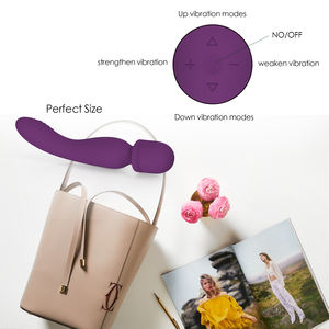 Y.LOVE USB قابلة لإعادة الشحن سيليكون AV هزاز قوي مزدوج الاهتزاز عصا تدليك G-Spot لعبة جنسية للنساء - Product Image 5