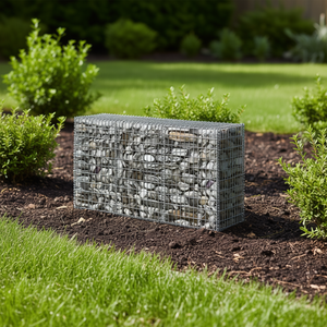 Cesto Gabion in Acciaio Zincato 78.7x19.7x39.4 Pollici per Decorazione Esterna del Giardino - Product Image 2