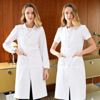 Blouse de laboratoire blanche personnalisable à manches longues, uniforme de pharmacie pour médecins et techniciens de laboratoire, vêtements de sécurité