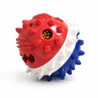 YAOYUE Ballon interactif pour chien, jouet sonore, distributeur de friandises à libération lente, nettoyant pour les dents, 3 couleurs