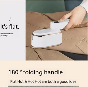 Plancha de vapor portátil de mano, pequeña, de bajo consumo, que no daña la ropa, con linterna, para el hogar y viajes, plancha de vapor seca y húmeda - Product Image 5