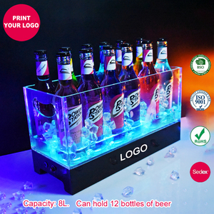 Cubitera <span class=keywords><strong>de</strong></span> Plástico Luminosa con LED <span class=keywords><strong>para</strong></span> Enfriar Vino, Cerveza y Champán - Product Image 2