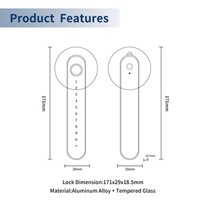Serratura Intelligente Bluelock TTlock Controllabile via App con Impronta Digitale, Password, Carta e Chiave, in Lega di Alluminio per Porte in Legno, con Archiviazione Cloud - Product Image 4