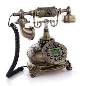 Câble fixe antique européen salon téléphone sans fil carte sim ligne fixe - Product Image 5