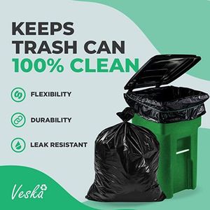 Trashbags 50 55 60 gallon Thùng rác Túi lót phẳng nhiệm vụ nặng nề 30 gallon 4 96 gallon y tế trong hộp Thùng rác có thể Thùng thùng-túi dùng một lần - Product Image 3