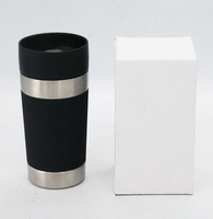 Tasse à café thermos de voyage en acier inoxydable 360 à double paroi isolée sous vide avec couvercle à bouton-poussoir