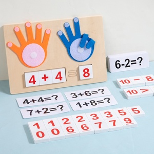 Tablero de Madera Montessori para Sumar y Restar, Juguete Educativo de Fieltro para Contar con los Dedos, Cálculo de Números para Niños - Product Image 3