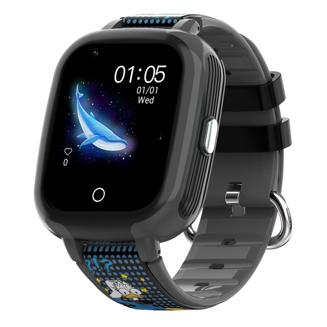 2024 DF71 4G Kids Smart Watch Video Call 1.4 Inch Square Touch Screen GPS LBS WIFI 1GB+8GB AI Voice Assistant Compass IP67