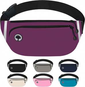 Free Sample Fashionable Waist Belt Bag PU Leather Fanny Pack for Travel Sports Hiking Cycling Fishing Running - Product Image 5